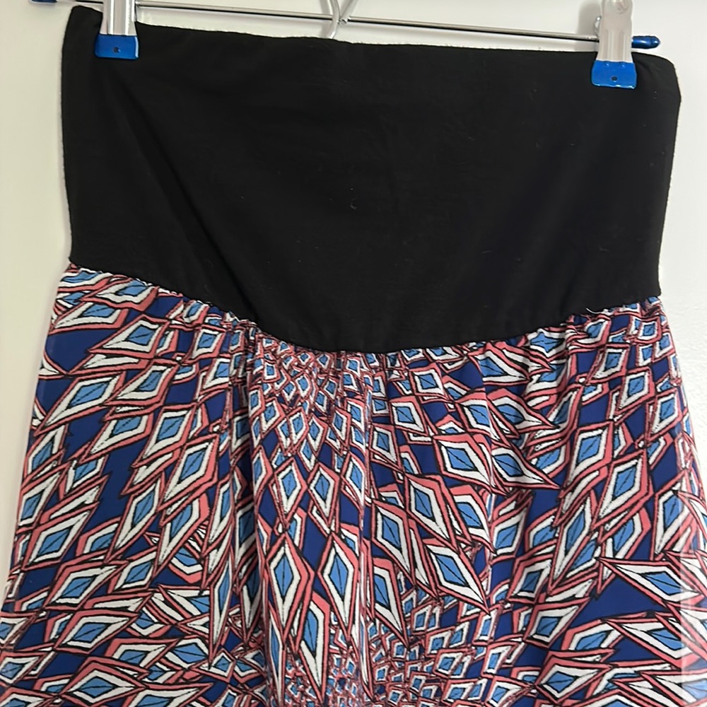 Xhilaration Strapless Patterned Maxi Dress